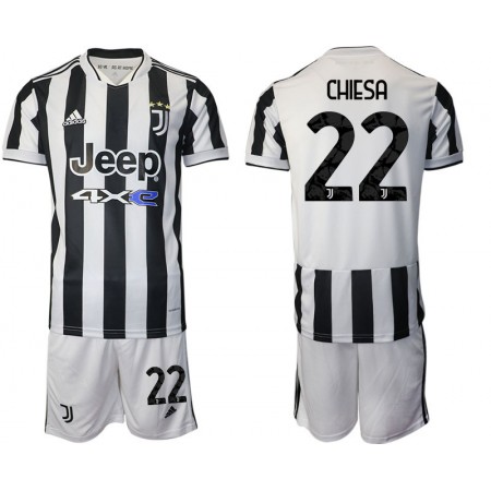 Juventus Federico Chiesa 22 Bambino Maglia Prima 2021/2022 Manica Corta (+ Pantaloncini) 